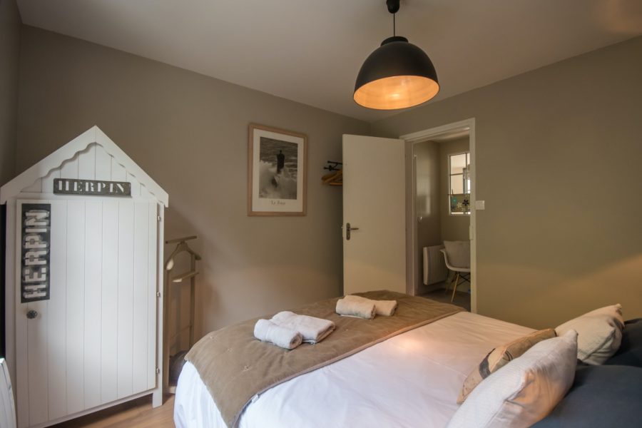 Chambre à coucher de la location CAP MOUTON proche de Paimpol Ile de Bréhat